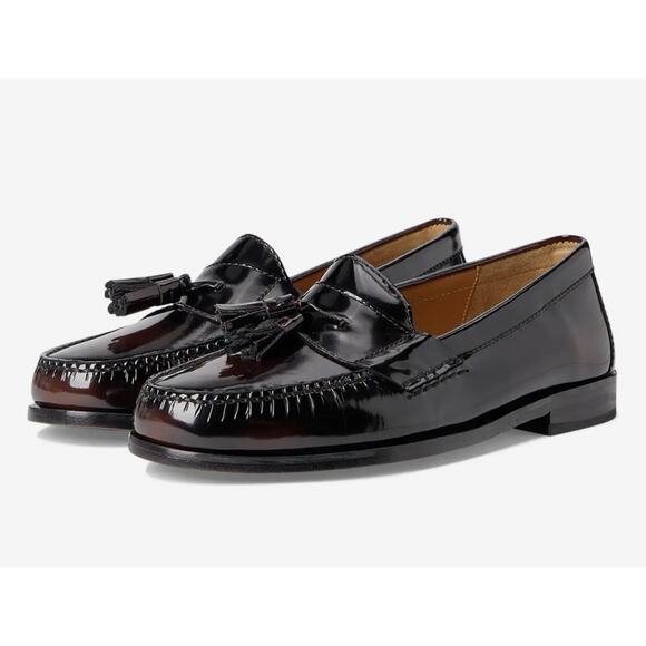 COLE HAAN Burgundy Pinch Tassel Slip On Shoes Mens Size 9.5 New Box Fast Ship main image 7